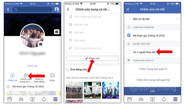 cách bật chế độ theo dõi trên facebook bằng điện thoại